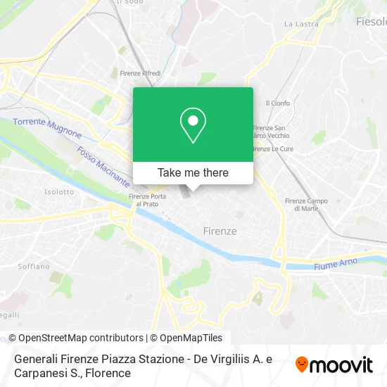 Generali Firenze Piazza Stazione - De Virgiliis A. e Carpanesi S. map