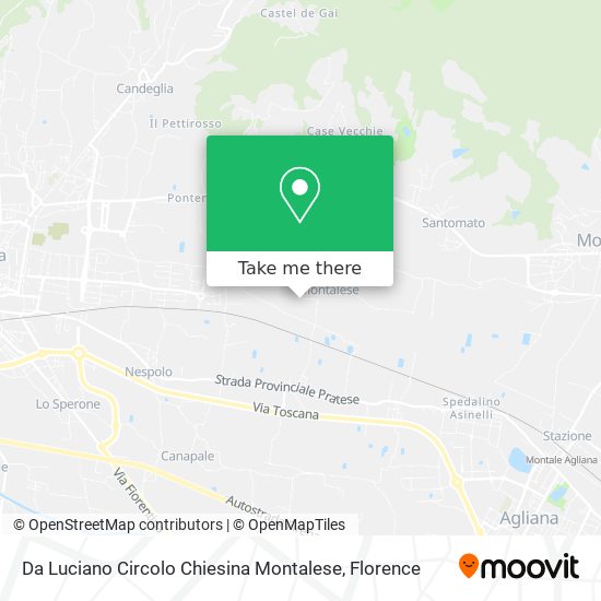 Da Luciano Circolo Chiesina Montalese map