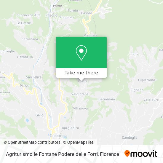 Agriturismo le Fontane Podere delle Forri map