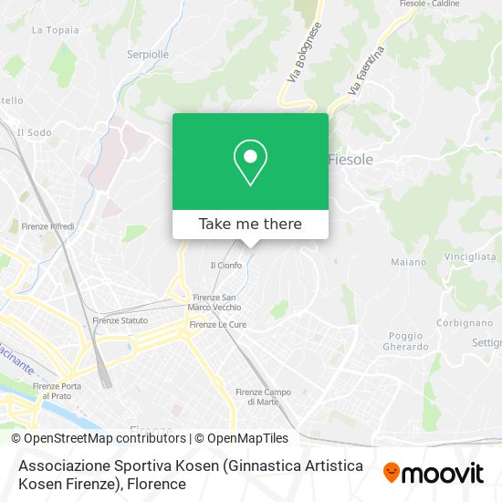 Associazione Sportiva Kosen (Ginnastica Artistica Kosen Firenze) map