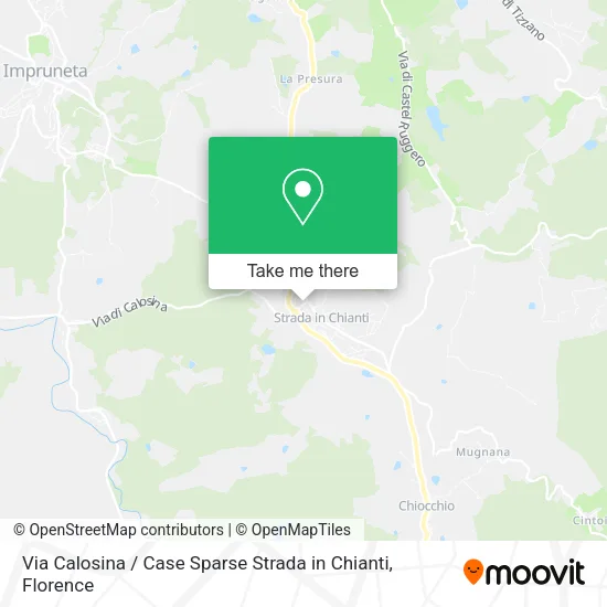 Via Calosina / Case Sparse Strada in Chianti map