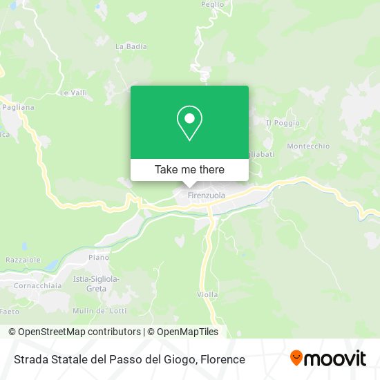 Strada Statale del Passo del Giogo map