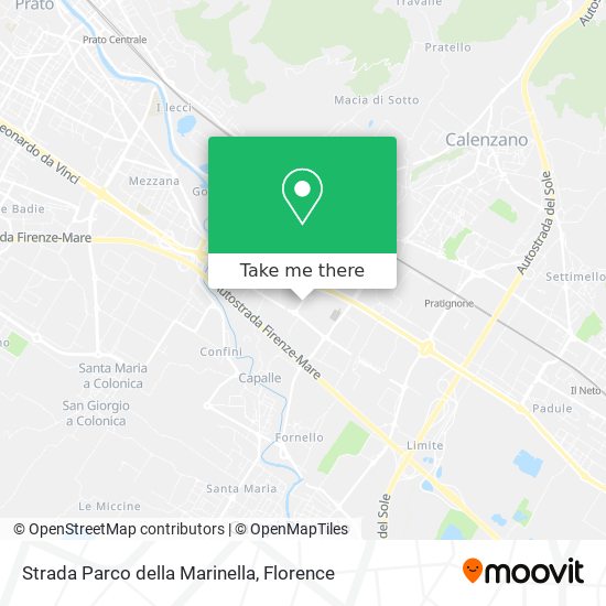 Strada Parco della Marinella map