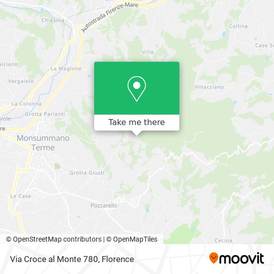 Via Croce al Monte 780 map