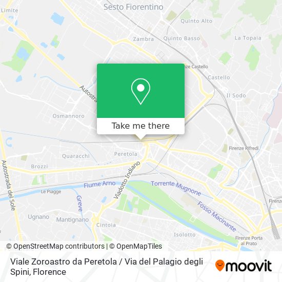 Viale Zoroastro da Peretola / Via del Palagio degli Spini map
