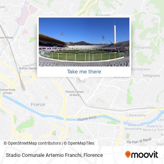 Stadio Comunale Artemio Franchi map