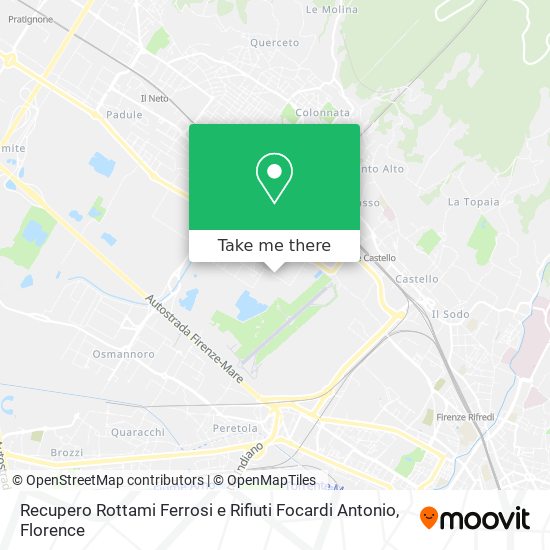 Recupero Rottami Ferrosi e Rifiuti Focardi Antonio map