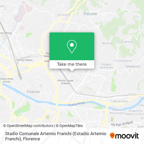 Stadio Comunale Artemio Franchi (Estadio Artemio Franchi) map