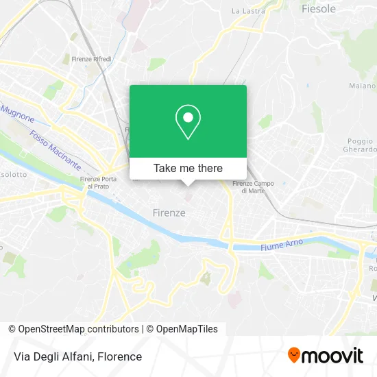 Via Degli Alfani map