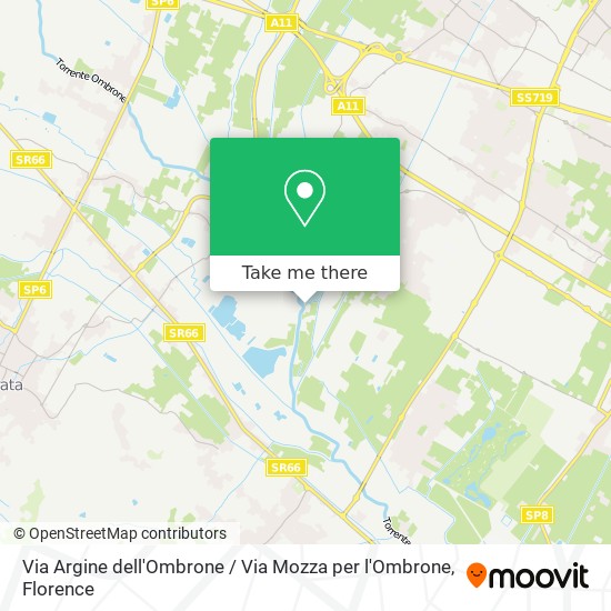 Via Argine dell'Ombrone / Via Mozza per l'Ombrone map