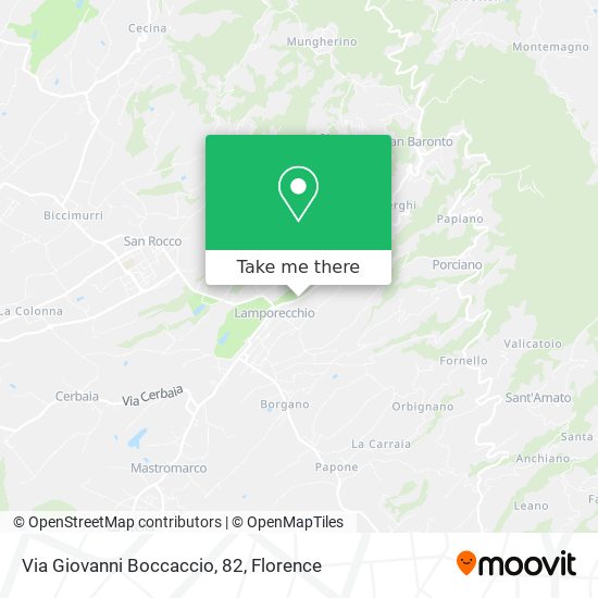 Via Giovanni Boccaccio, 82 map