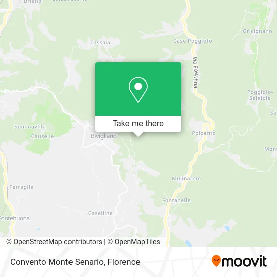 Monte Senario Convent map
