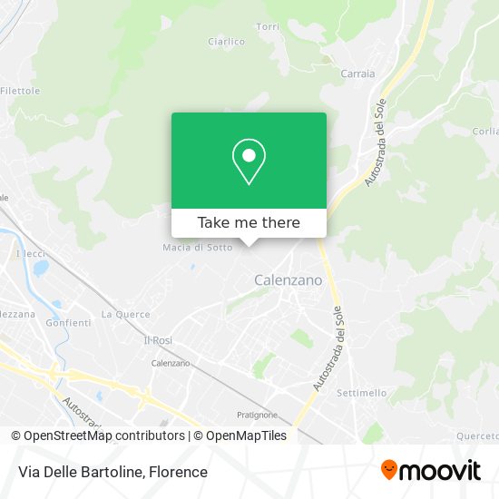 Via Delle Bartoline map
