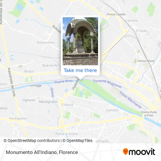 Monumento All'Indiano map