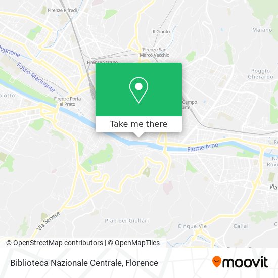 Biblioteca Nazionale Centrale map