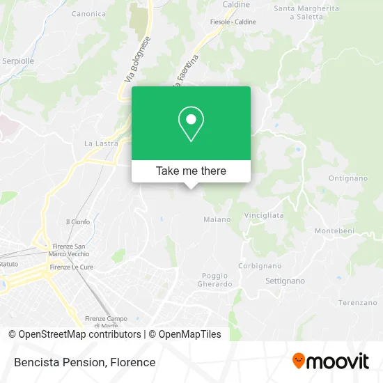 Bencista Pension map