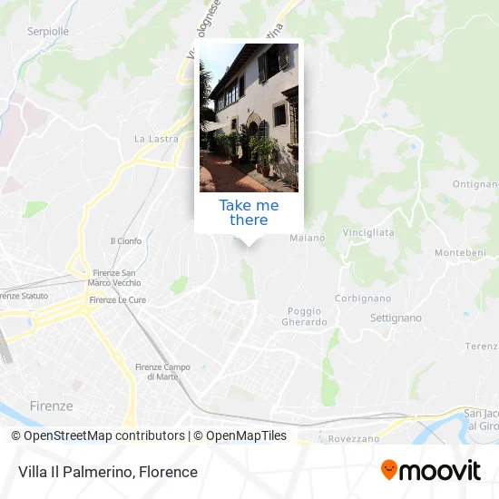 Villa Il Palmerino map