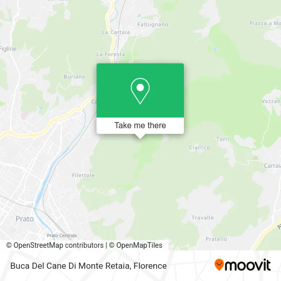 Buca del Cane of Monte Retaia map