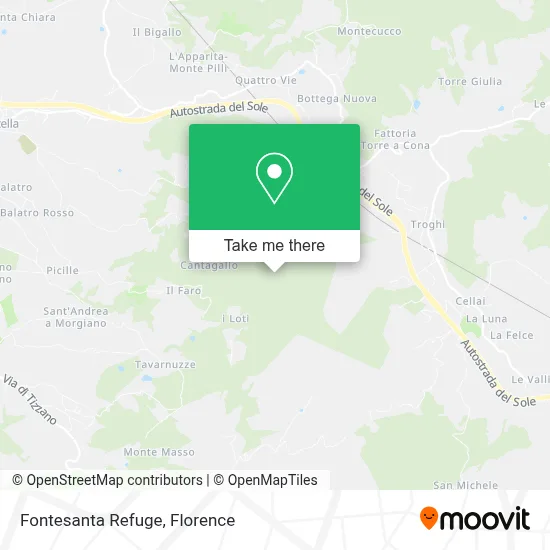 Fontesanta Refuge map