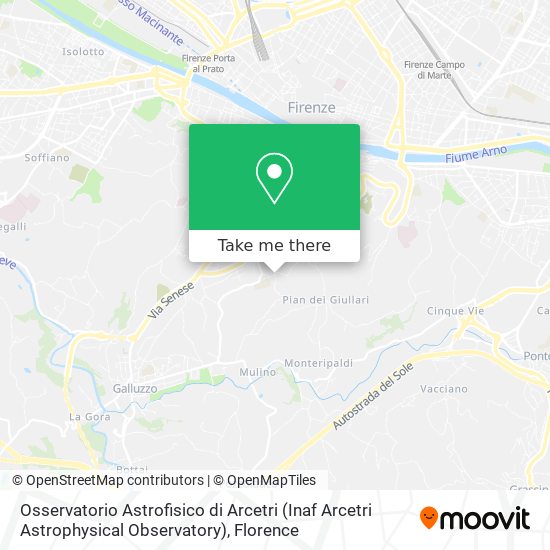 Osservatorio Astrofisico di Arcetri (Inaf Arcetri Astrophysical Observatory) map