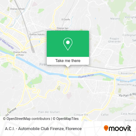 A.C.I. - Automobile Club Firenze map