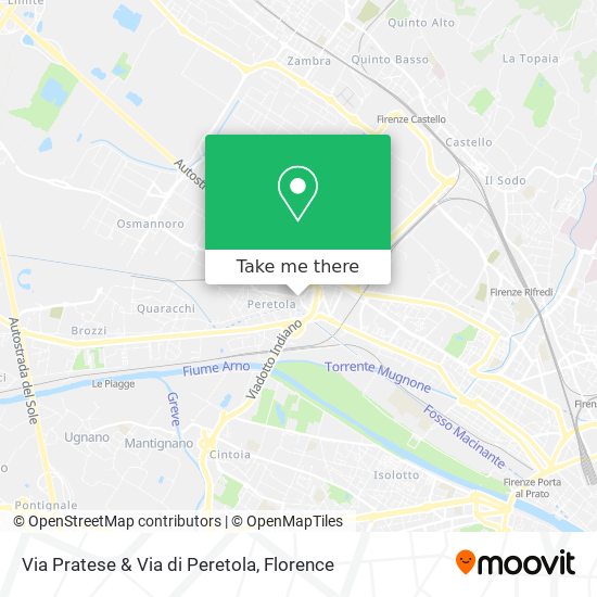 Via Pratese & Via di Peretola map