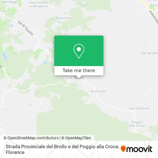 Strada Provinciale del Brollo e del Poggio alla Croce map