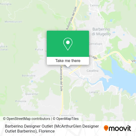 Barberino Designer Outlet map