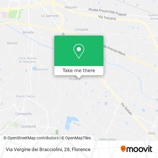 Via Vergine dei Bracciolini, 28 map