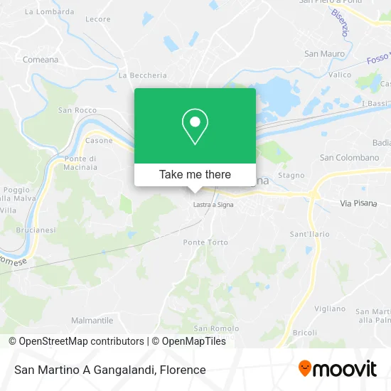 San Martino A Gangalandi map
