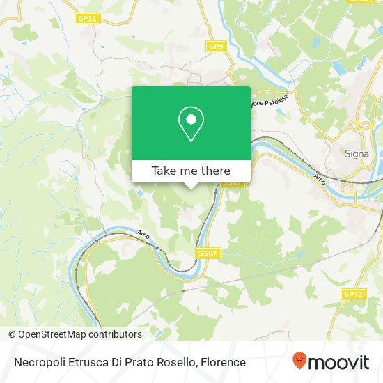 Necropoli Etrusca Di Prato Rosello map