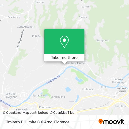 Cimitero Di Limite Sull'Arno map