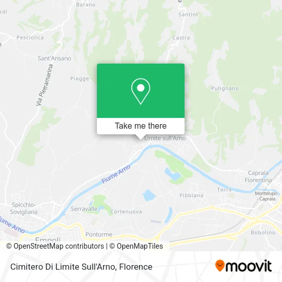 Cimitero Di Limite Sull'Arno map
