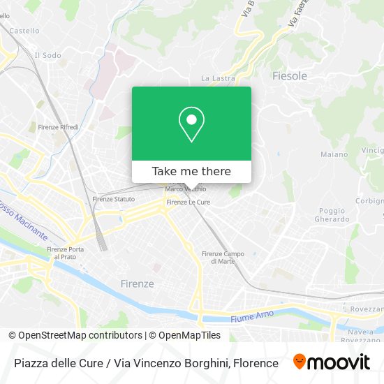 Piazza delle Cure / Via Vincenzo Borghini map
