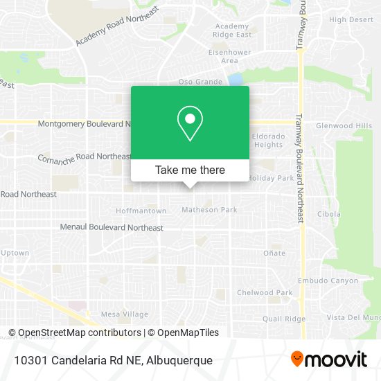 10301 Candelaria Rd NE map