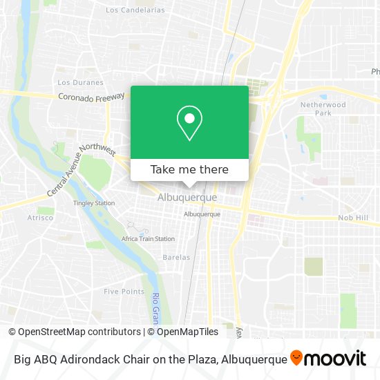 Big ABQ Adirondack Chair on the Plaza map