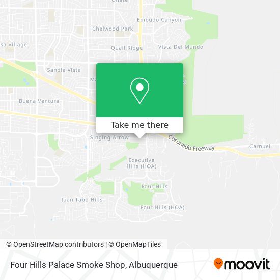 Four Hills Palace Smoke Shop map