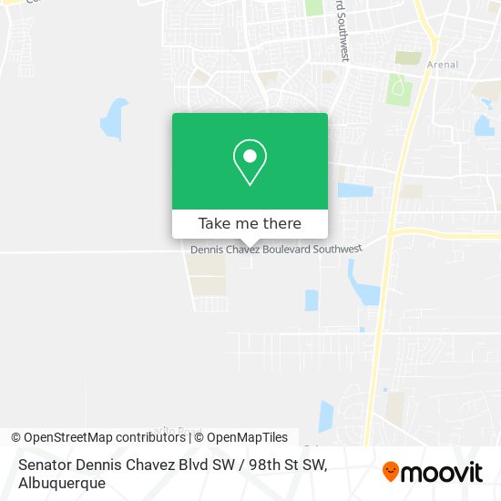 Mapa de Senator Dennis Chavez Blvd SW / 98th St SW