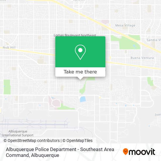 Albuquerque Police Department - Southeast Area Command map