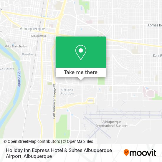Mapa de Holiday Inn Express Hotel & Suites Albuquerque Airport