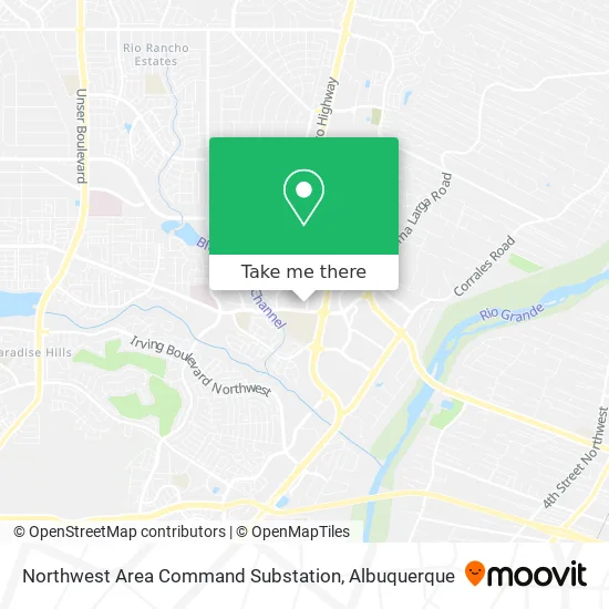 Northwest Area Command Substation map