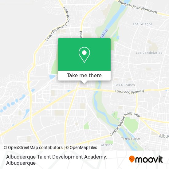 Mapa de Albuquerque Talent Development Academy