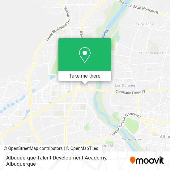 Albuquerque Talent Development Academy map