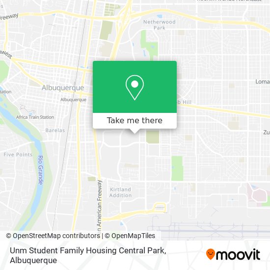 Unm Student Family Housing Central Park map