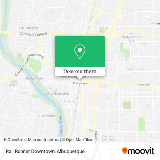 Rail Runner Downtown map