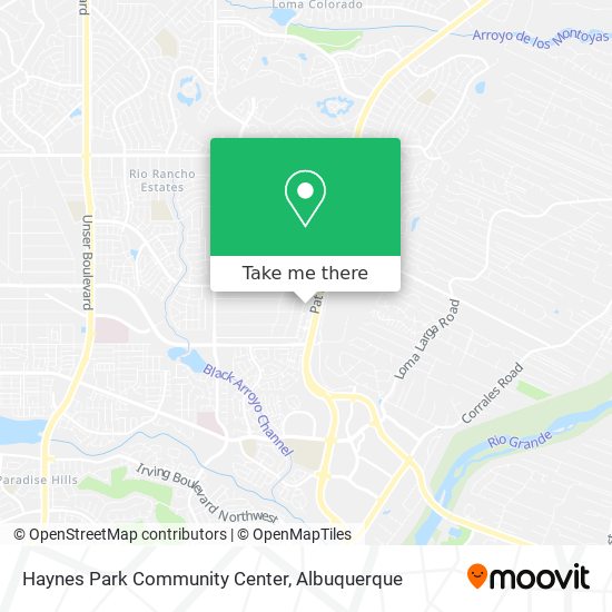 Haynes Park Community Center map