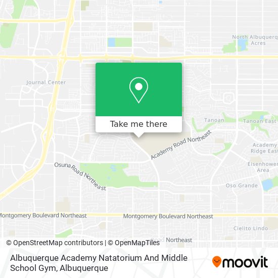 Albuquerque Academy Natatorium And Middle School Gym map