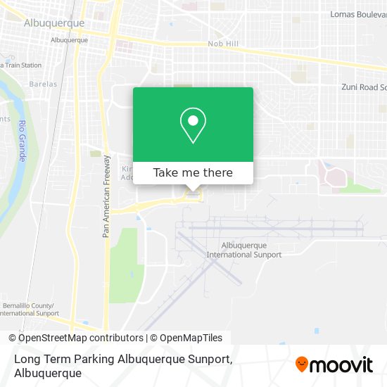 Mapa de Long Term Parking Albuquerque Sunport