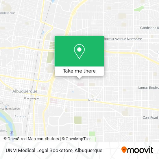 UNM Medical Legal Bookstore map