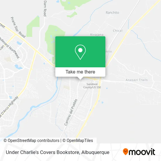 Under Charlie's Covers Bookstore map